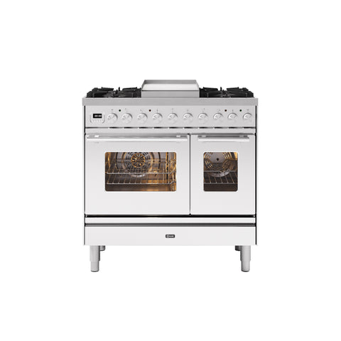 Ilve 90cm Roma Fry Top Double Oven Dual Fuel Range Cooker