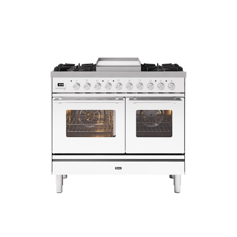 Ilve 100cm Roma Fry Top Double Oven Dual Fuel Range Cooker