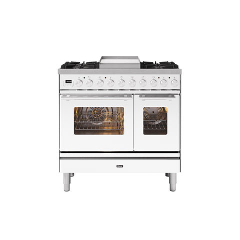 Ilve 90cm Roma Fry Top Double Oven Dual Fuel Range Cooker