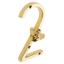 Brass bee Premium House Numbers with Bee in Brass Finish 0-9 - 20% OFF BLACK FRIDAY SALE