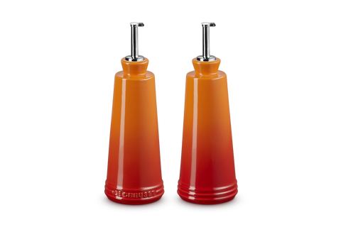Le Creuset Stoneware Signature Oil and Vinegar Set Volcanic
