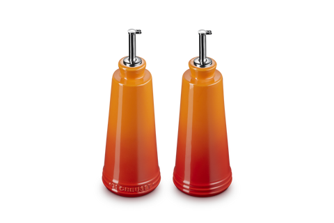 Le Creuset Stoneware Signature Oil and Vinegar Set Volcanic