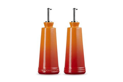 Le Creuset Stoneware Signature Oil and Vinegar Set Volcanic