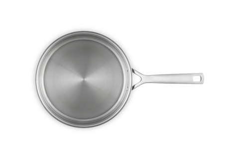 Le Creuset 24cm 3-ply Stainless Steel Uncoated Sauté Pan with Lid