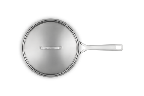 Le Creuset 24cm 3-ply Stainless Steel Uncoated Sauté Pan with Lid
