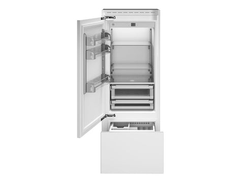Bertazzoni 75 cm Built-In Premium Fridge Freezer Bottom Mount, Panel Ready Left hinges