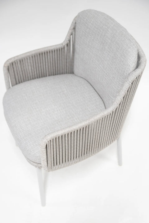 4 Seasons Outdoor Bernini Dining Chair Frozen With 2 Cushions