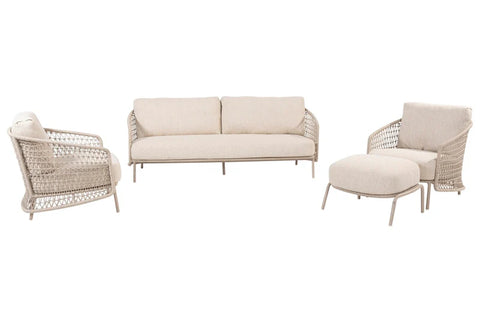 4 Seasons Outdoor Puccini Footstool Latte