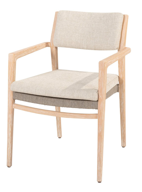 4 Seasons Outdoor Julia Stackable Dining Chair Teak Brushed With 2 Cushions