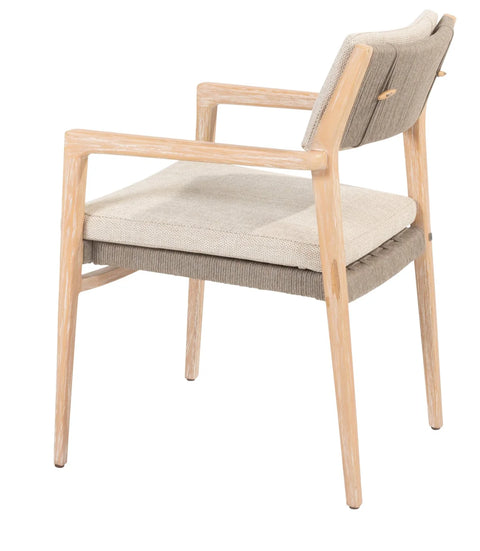 4 Seasons Outdoor Julia Stackable Dining Chair Teak Brushed With 2 Cushions