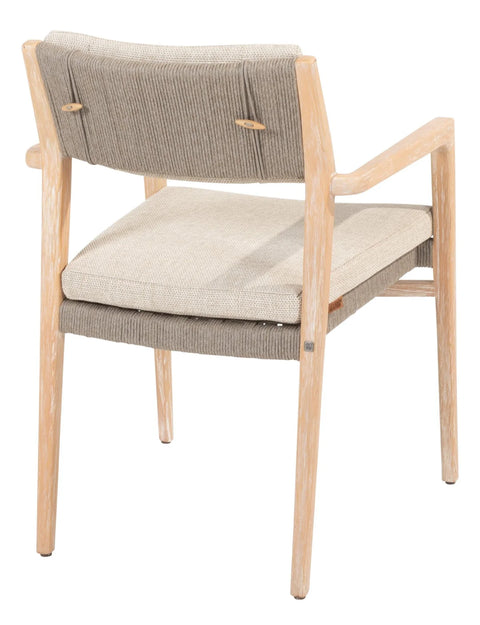 4 Seasons Outdoor Julia Stackable Dining Chair Teak Brushed With 2 Cushions