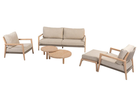 4 Seasons Outdoor Julia Lounge Set With Sem Tables And Footstool