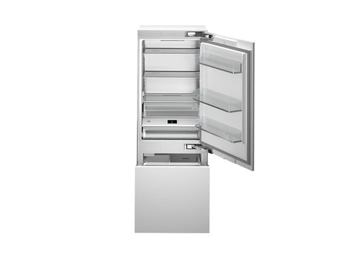 Bertazzoni 75cm built-in bottom mount refrigerator, panel ready with ice maker and water dispenser