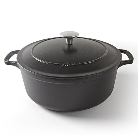 AGA Cast Iron 26cm Casserole - Black