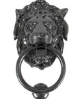 From The Anvil's Black Lion Head Door Knocker