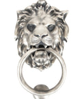 From The Anvil's Antique Pewter Lion Head Door Knocker