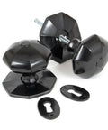 From The Anvil's Black Octagonal Mortice/Rim Knob Set