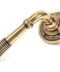 From The Anvil's Aged Brass Reeded Lever on Rose Set