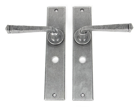 From The Anvil's Pewter Patina Large Avon Lever Bathroom Set