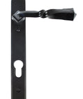 From The Anvil's Black Narrow Lever Espag. Lock Set
