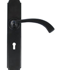 From The Anvil's Black Gothic Curved Lever Lock Set