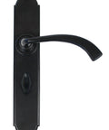 From The Anvil's Black Gothic Curved Lever Bathroom Set