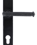 From The Anvil's Black Tudor Lever Espag. Lock Set