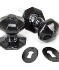From The Anvil's Black Octagonal Mortice/Rim Knob Set