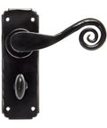From The Anvil's Black Monkeytail Lever Bathroom Set