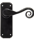 From The Anvil's Black Monkeytail Lever Latch Set