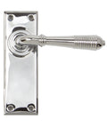 From The Anvil's Polished Chrome Reeded Lever Latch Set
