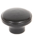 From The Anvil's Black Ribbed Cabinet Knob