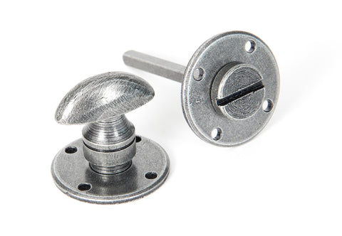 From The Anvil's Pewter Patina Round Thumbturn Set