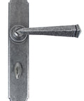 From The Anvil's Pewter Patina Gothic Lever Bathroom Set