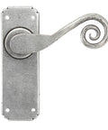 From The Anvil's Pewter Patina Monkeytail Lever Latch Set