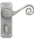 From The Anvil's Pewter Patina Monkeytail Lever Bathroom Set