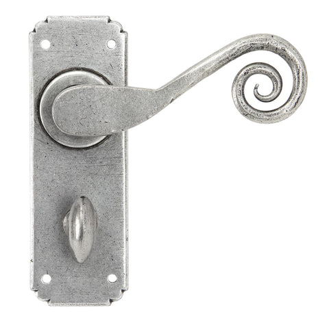 From The Anvil's Pewter Patina Monkeytail Lever Bathroom Set