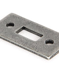 From The Anvil's Pewter Patina Mortice Plate for Cranked Door Bolt