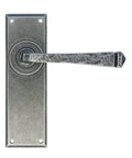 From The Anvil's Pewter Patina Avon Lever Latch Set