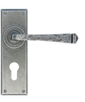 From The Anvil's Pewter Patina Avon Lever Euro Lock Set