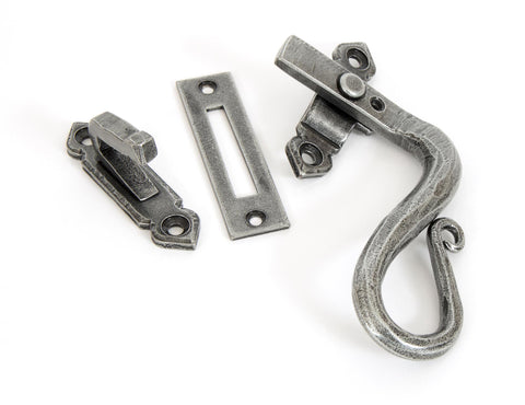 From The Anvil's Pewter Patina Locking Shepherds Crook Fastener