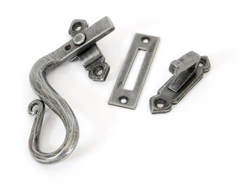 From The Anvil's Pewter Patina Locking Shepherds Crook Fastener