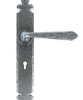 From The Anvil's Pewter Patina Cromwell Lever Lock Set