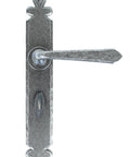 From The Anvil's Pewter Patina Cromwell Lever Bathroom Set