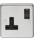 From The Anvil's Satin Stainless Steel 13 Amp Switched Socket