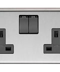 From The Anvil's Satin Stainless Steel 13 Amp Switched Socket