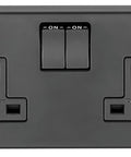 From The Anvil's Matt Black 13 Amp Switched Socket