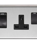 From The Anvil's Satin Stainless Steel 45 Amp Switch & Socket