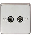 From The Anvil's Satin Stainless Steel TV Socket