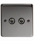 From The Anvil's Black Nickel TV Socket